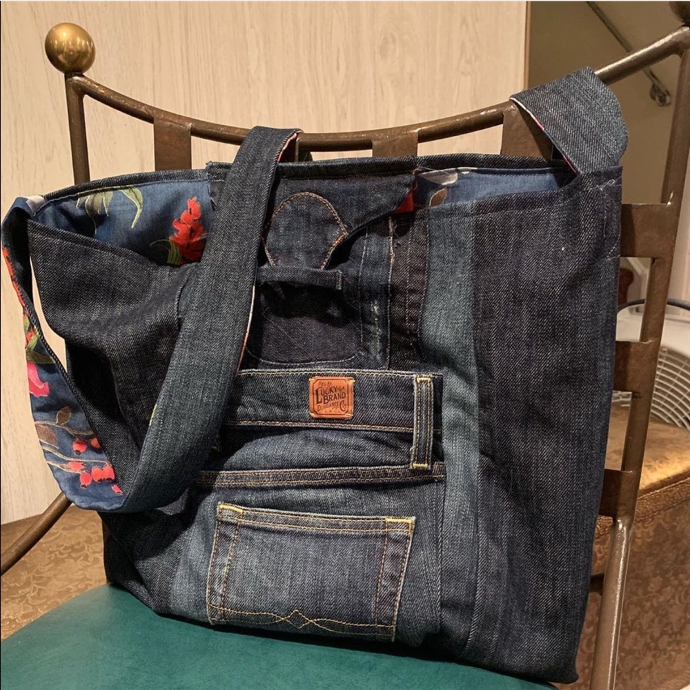 Flower guess jean Crossbody bag